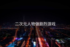 二次元人物做剧烈游戏
