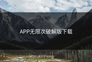 APP无限次破解版下载