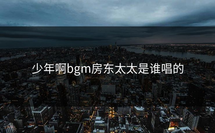 少年啊bgm房东太太是谁唱的